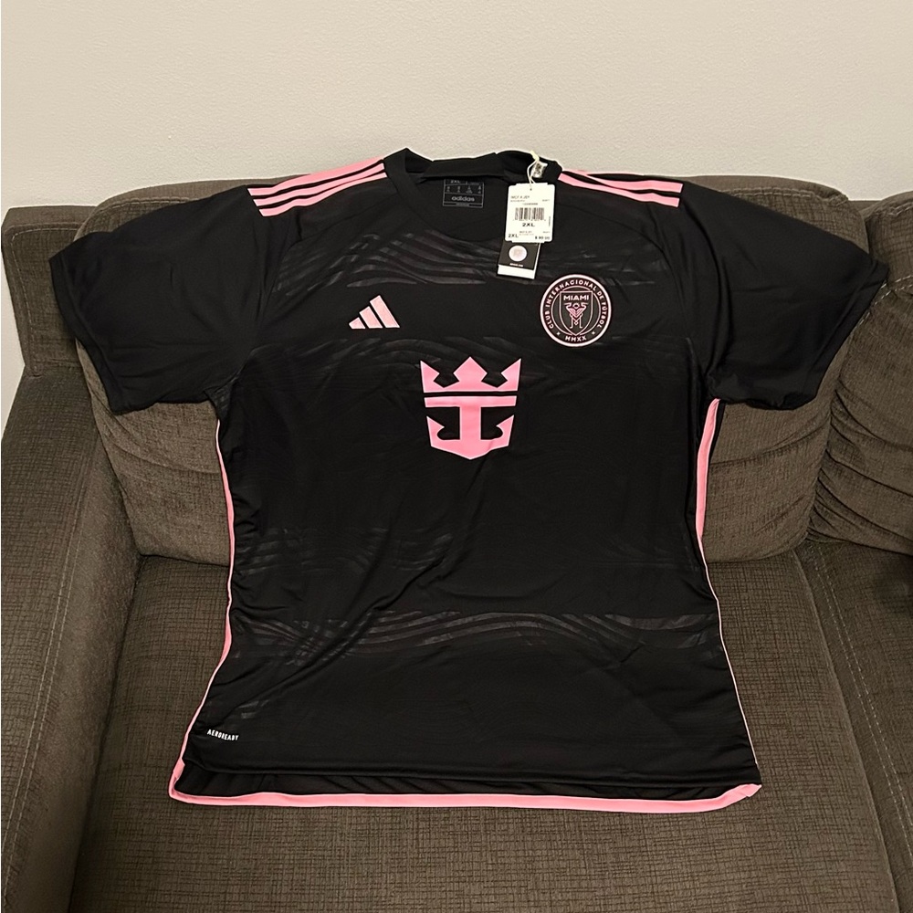 Adidas Authentic Inter Miami 2024 Blank Black Soccer MLS Jersey Men’s Sz: XXL - Picture 1 of 5